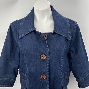 Classic Dark Blue Denim Women's Jacket